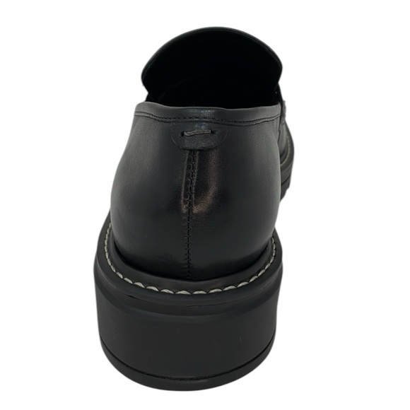 BERNARDO Shoes Chandler Loafer Lug Sole Platform Black Leather Size 6 - Picture 7 of 14